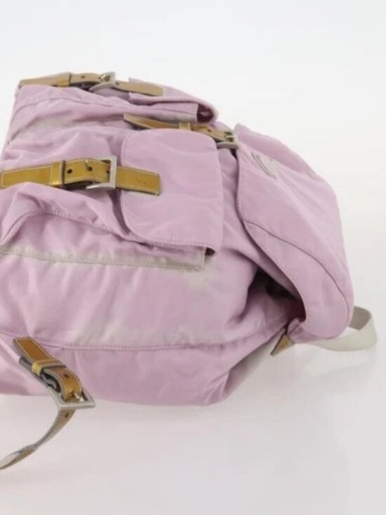 PRADA Backpack Nylon Pink Silver Auth LNZ309 main image 13